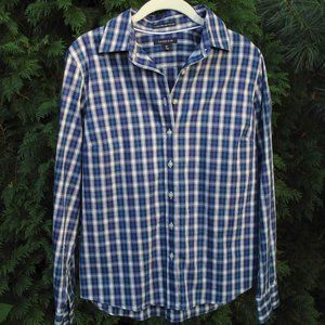Lands' End Plaid Buttondown Top